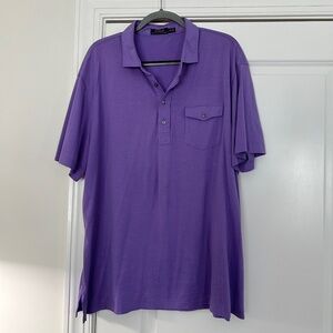 Polo by Ralph Lauren Men's Short Sleeve Light Cotton Polo Top/Light Purple